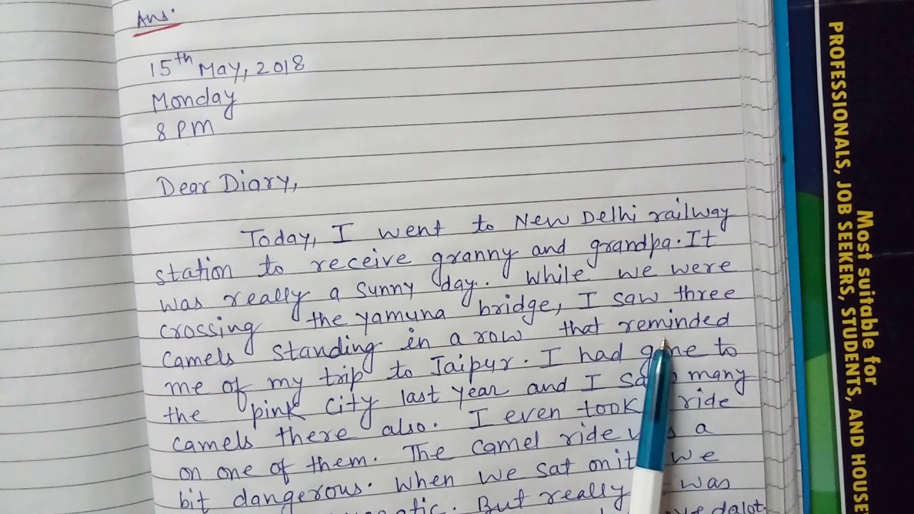 How To Write Diary Entry Fecolhop